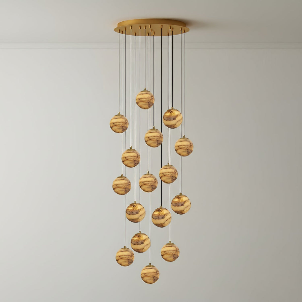 Sultana Alabaster Cluster Chandelier - Zelno Lighting