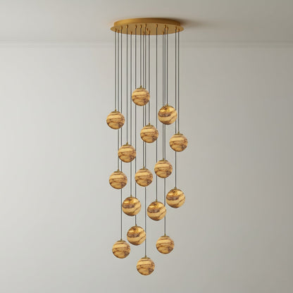Sultana Alabaster Cluster Chandelier - Zelno Lighting