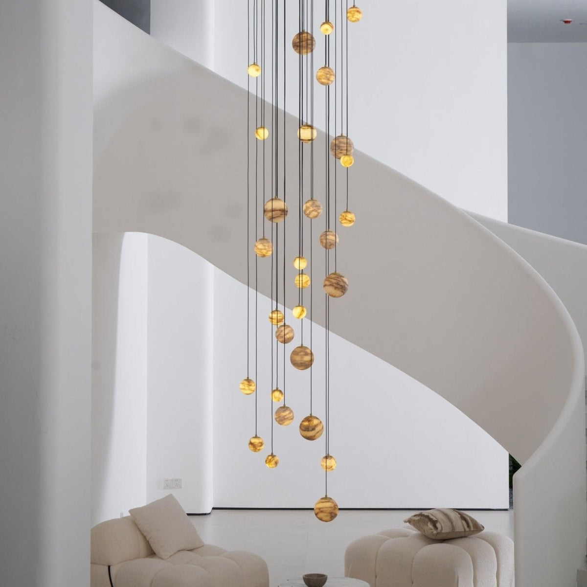 Sultana Alabaster Cluster Chandelier - Zelno Lighting