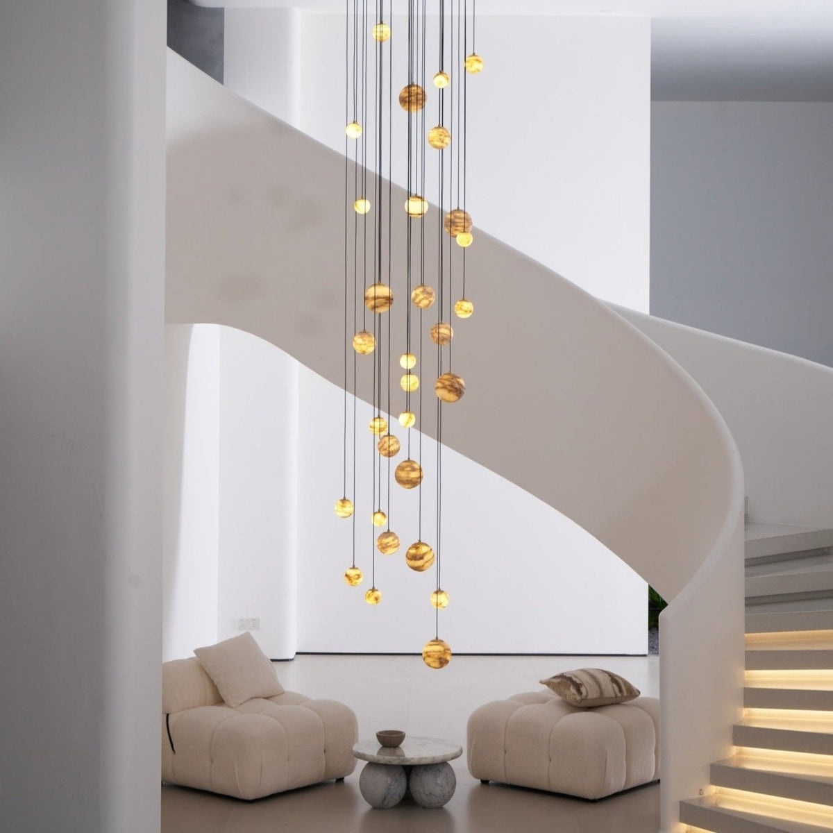Sultana Alabaster Cluster Chandelier - Zelno Lighting