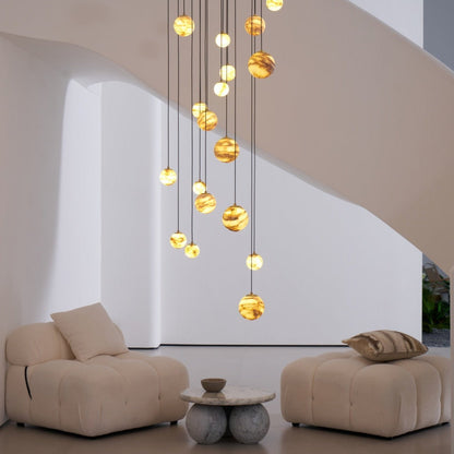 Sultana Alabaster Cluster Chandelier - Zelno Lighting