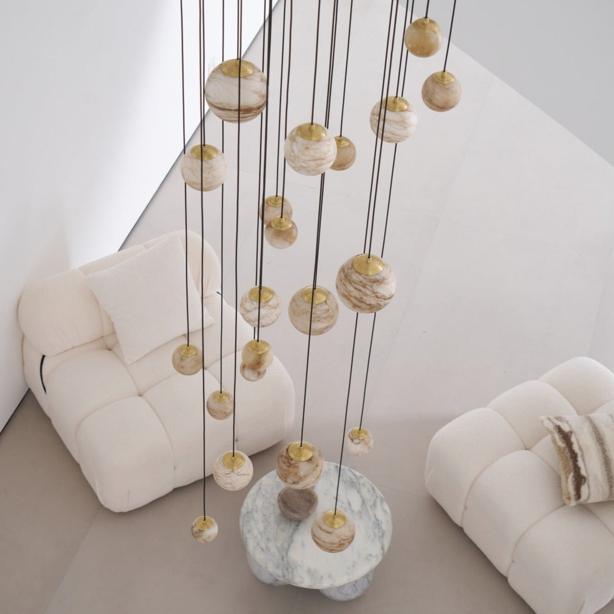 Sultana Alabaster Cluster Chandelier - Zelno Lighting