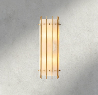Sun Marco Alabaster Grand Rectangular Sconce - Zelno