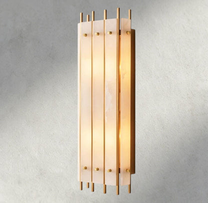 Sun Marco Alabaster Grand Rectangular Sconce - Zelno