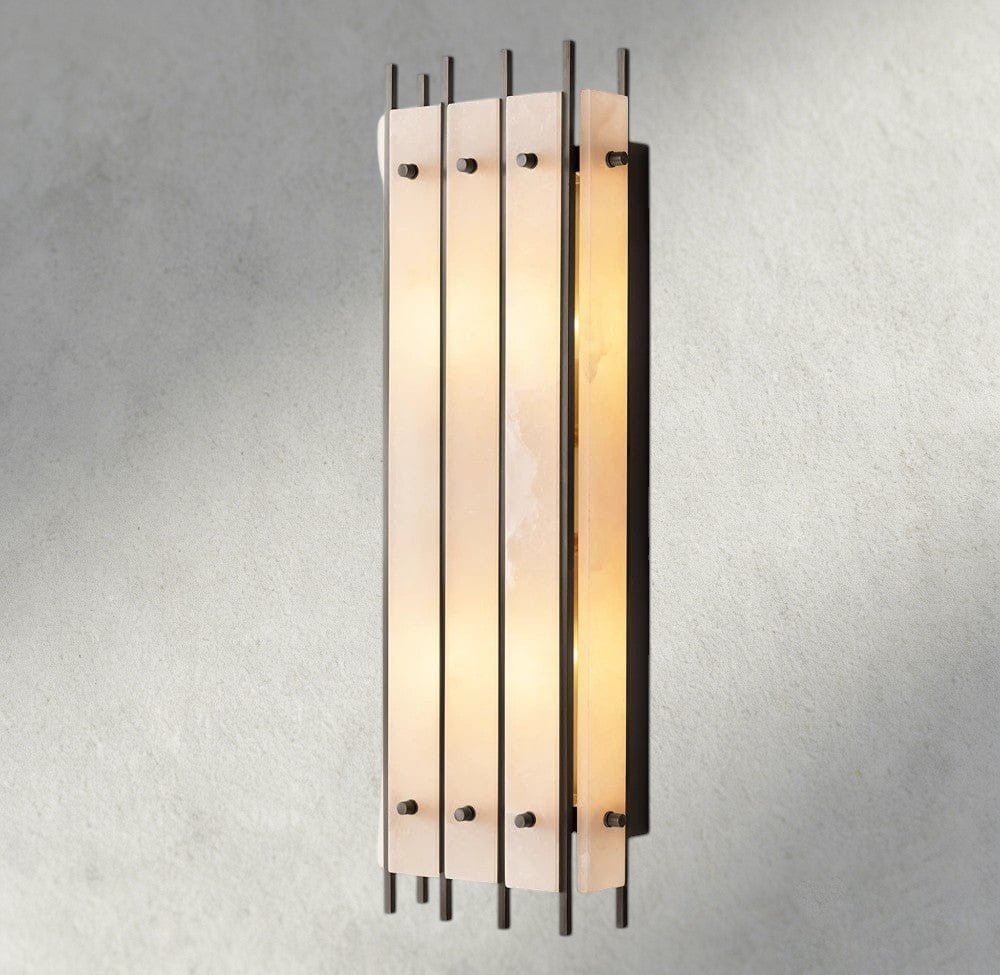 Sun Marco Alabaster Grand Rectangular Sconce - Zelno