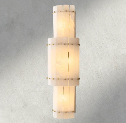 Sun Marco Alabaster Grand Round Sconce - Zelno