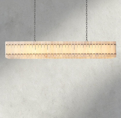 Sun Marco Alabaster Linear Chandelier 54", 72" - Zelno