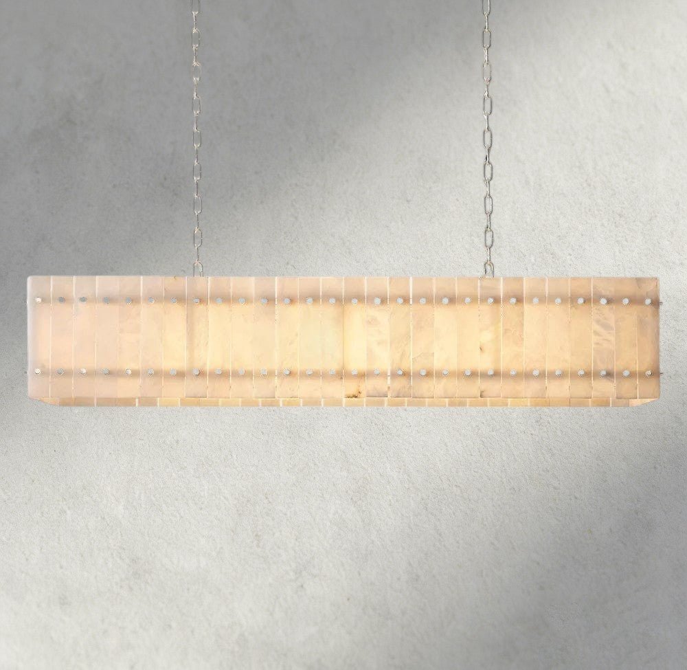 Sun Marco Alabaster Linear Chandelier 54", 72" - Zelno