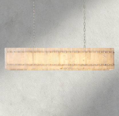 Sun Marco Alabaster Linear Chandelier 54", 72" - Zelno