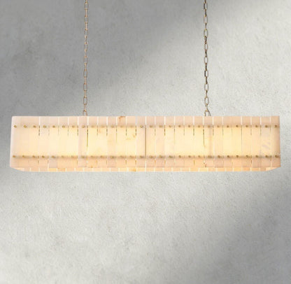 Sun Marco Alabaster Linear Chandelier 54", 72" - Zelno
