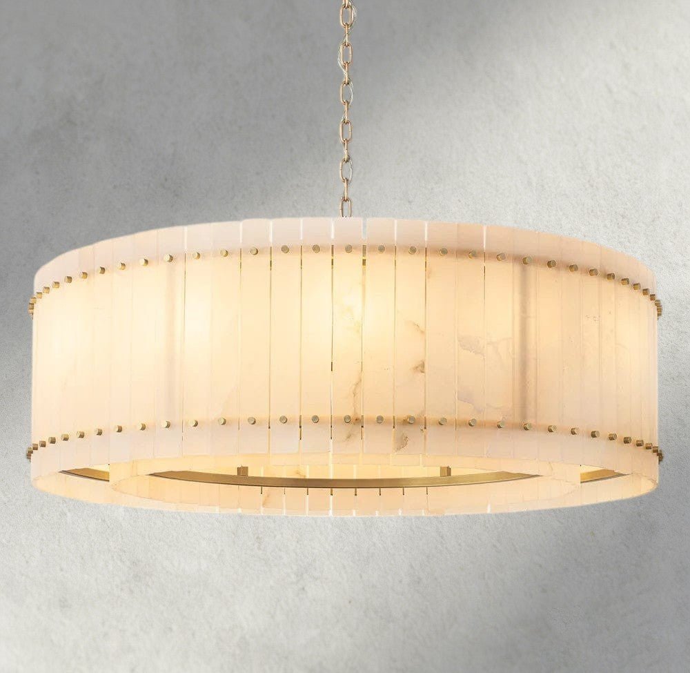 Sun Marco Alabaster Round Chandelier 22", 37", 48", 60" - Zelno