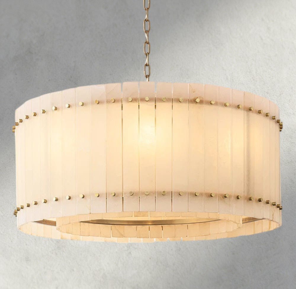 Sun Marco Alabaster Round Chandelier 22", 37", 48", 60" - Zelno