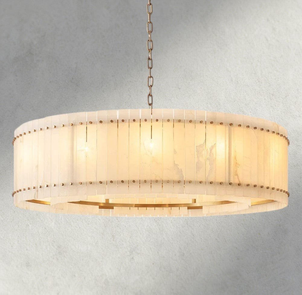 Sun Marco Alabaster Round Chandelier 22", 37", 48", 60" - Zelno