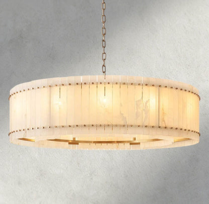 Sun Marco Alabaster Round Chandelier 22", 37", 48", 60" - Zelno