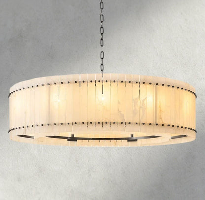 Sun Marco Alabaster Round Chandelier 22", 37", 48", 60" - Zelno