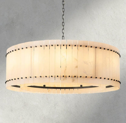 Sun Marco Alabaster Round Chandelier 22", 37", 48", 60" - Zelno
