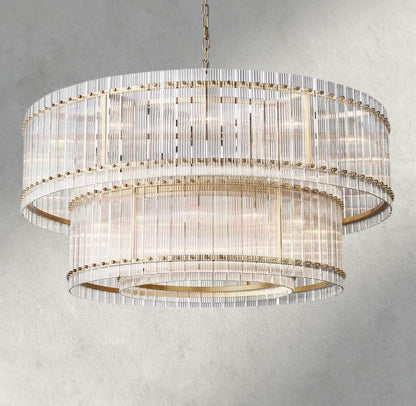 Sun Marco Two-Tier Round Chandelier 22", 37", 48", 60" - Zelno
