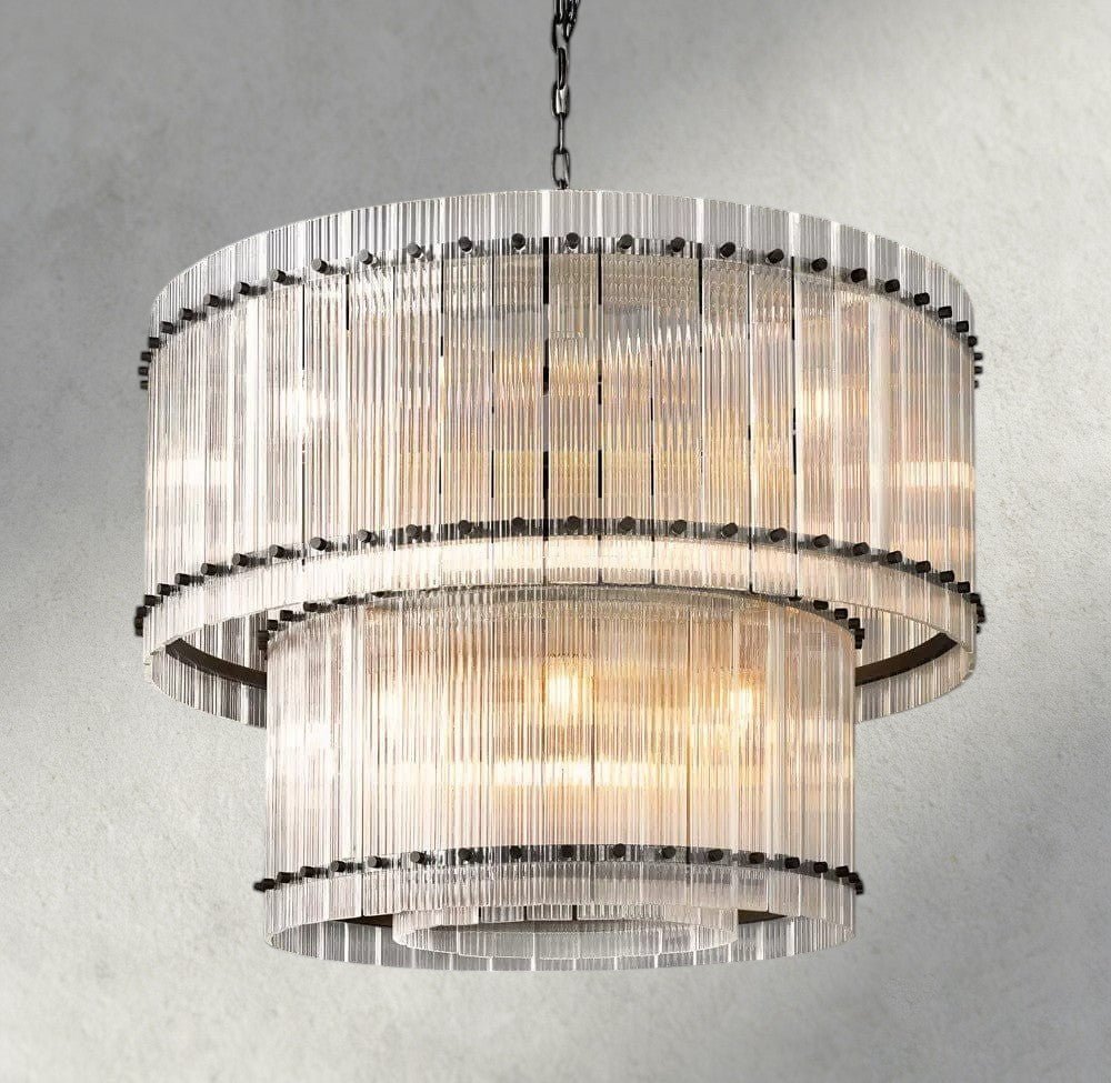 Sun Marco Two-Tier Round Chandelier 22", 37", 48", 60" - Zelno