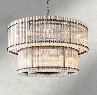 Sun Marco Two-Tier Round Chandelier 22", 37", 48", 60" - Zelno