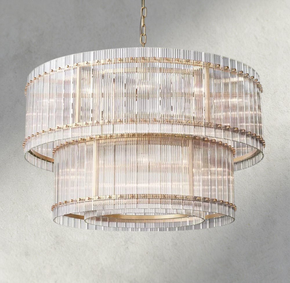 Sun Marco Two-Tier Round Chandelier 22", 37", 48", 60" - Zelno