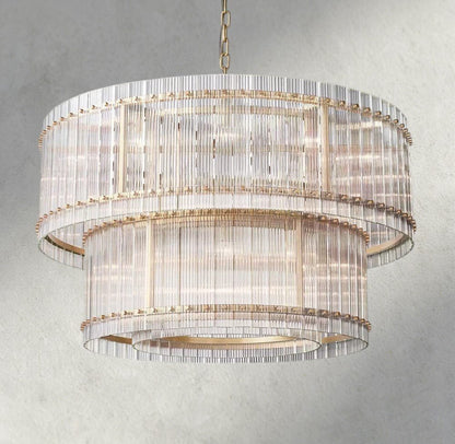 Sun Marco Two-Tier Round Chandelier 22", 37", 48", 60" - Zelno
