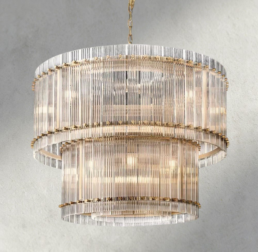Sun Marco Two-Tier Round Chandelier 22", 37", 48", 60" - Zelno