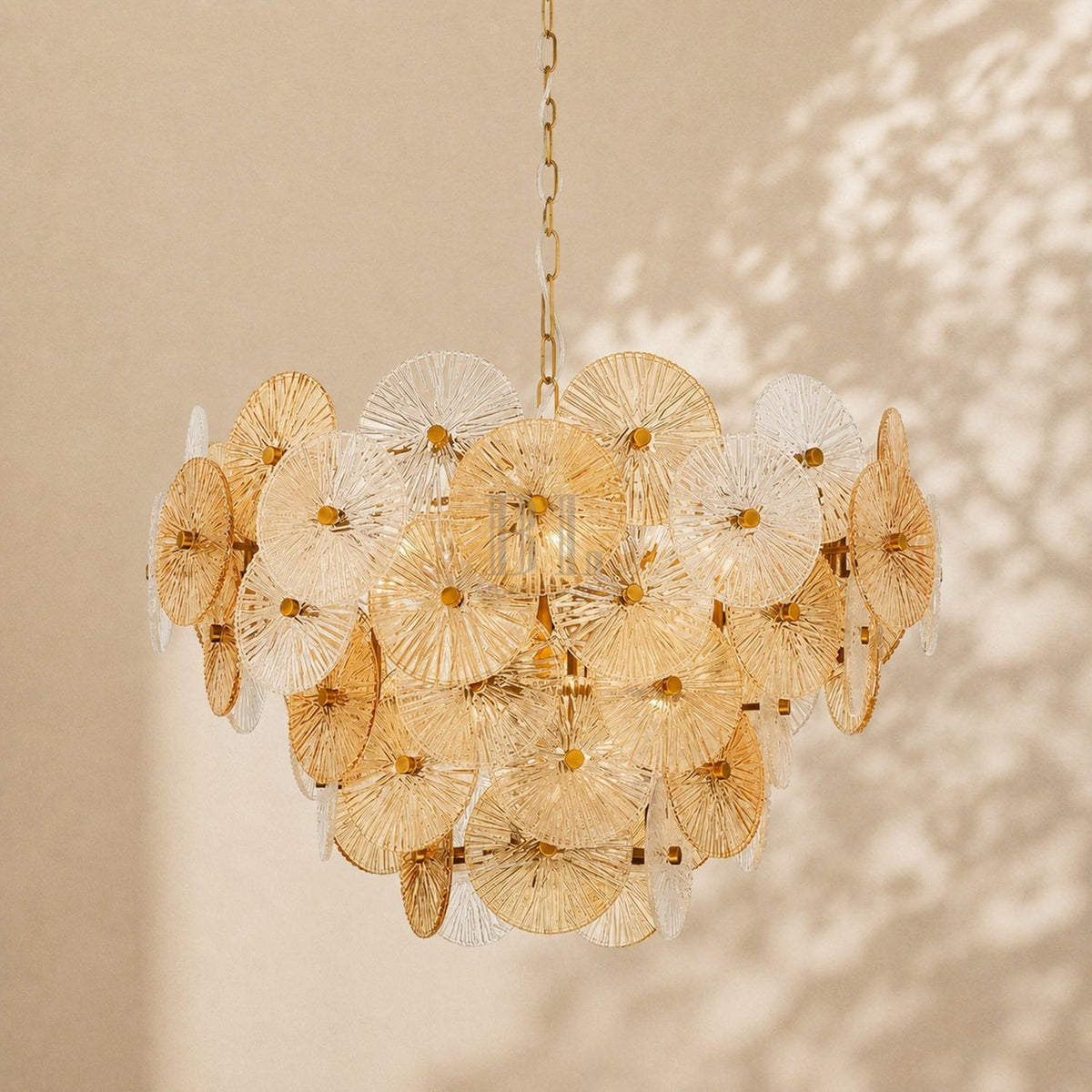 Suna Round Chandelier 12 Light 30"W - Zelno Lighting