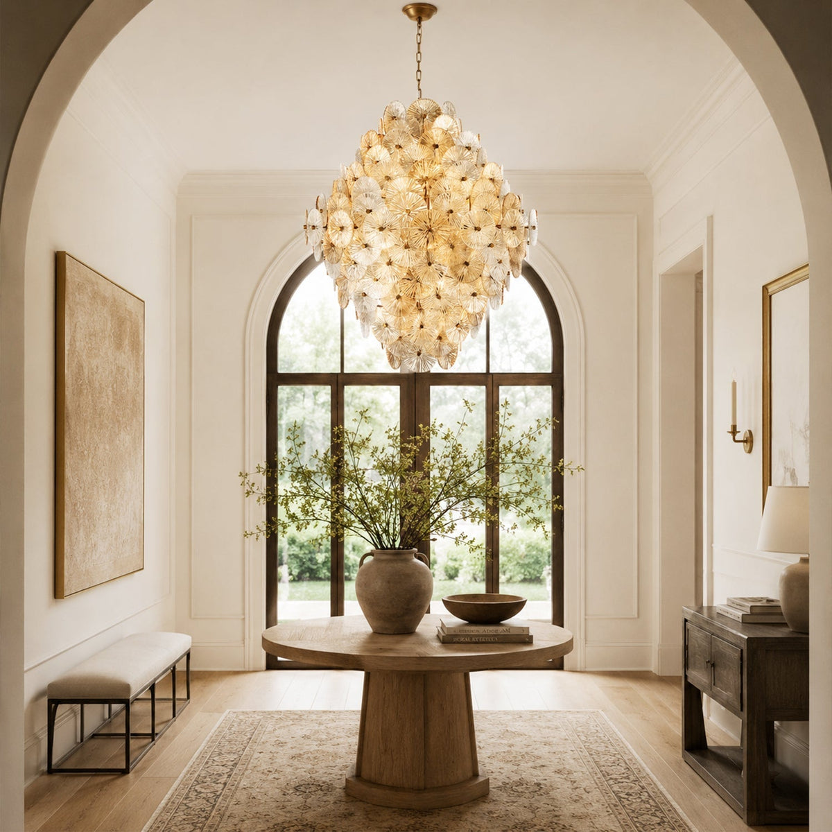 Suna Round Chandelier 27 Light 40"W - Zelno Lighting