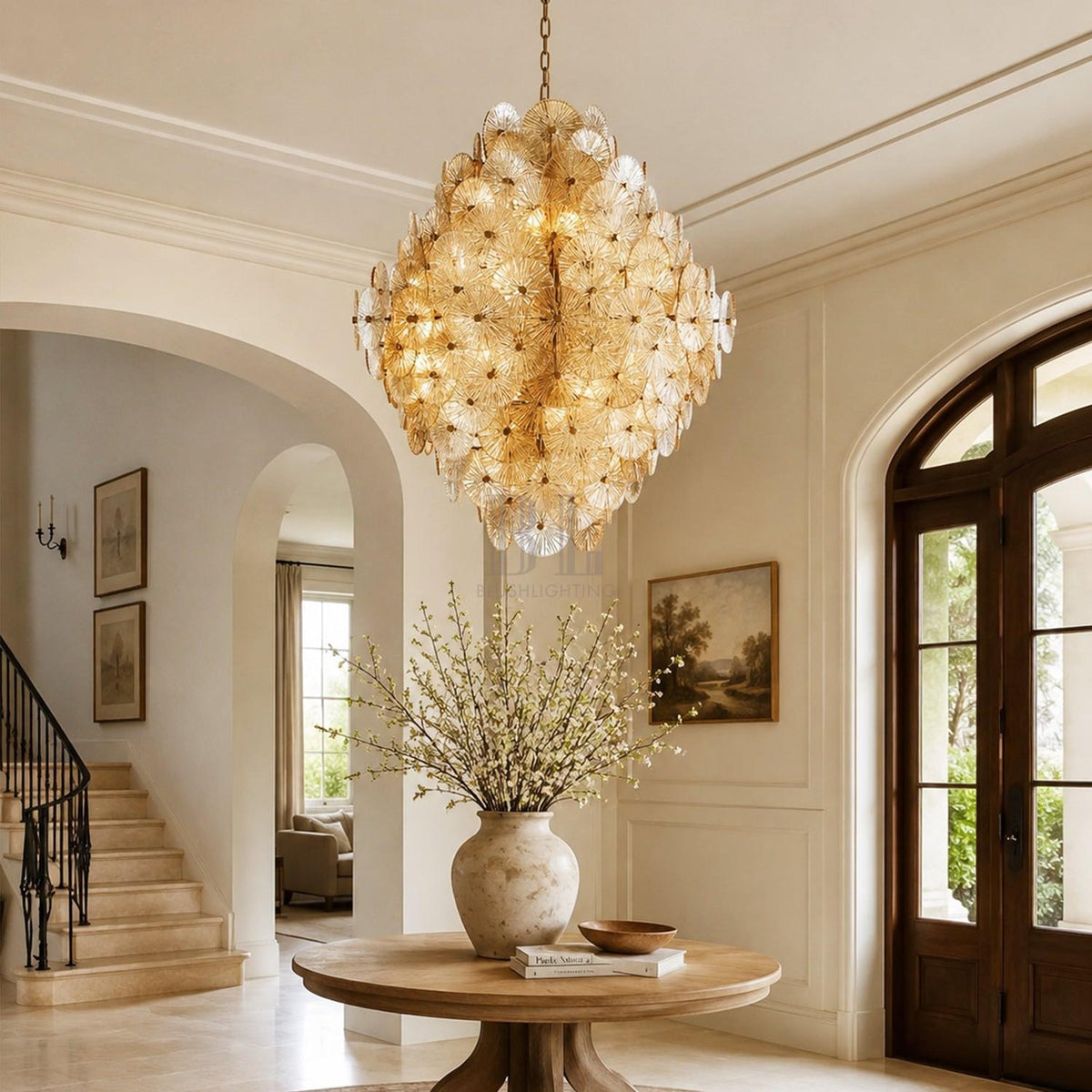 Suna Round Chandelier 27 Light 40"W - Zelno Lighting