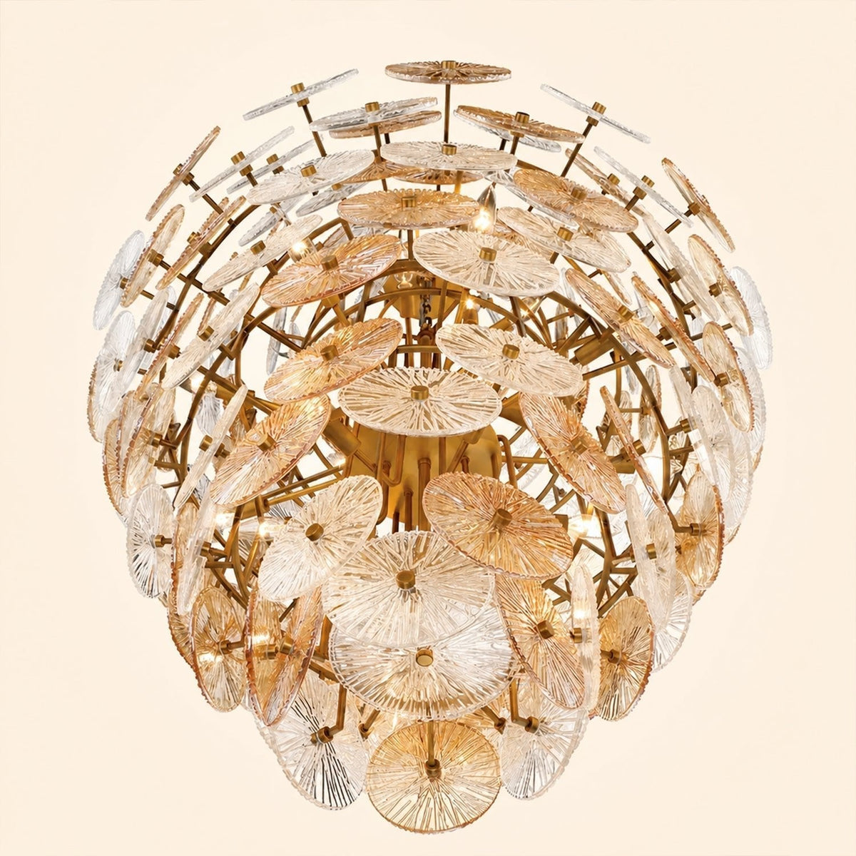 Suna Round Chandelier 27 Light 40"W - Zelno Lighting