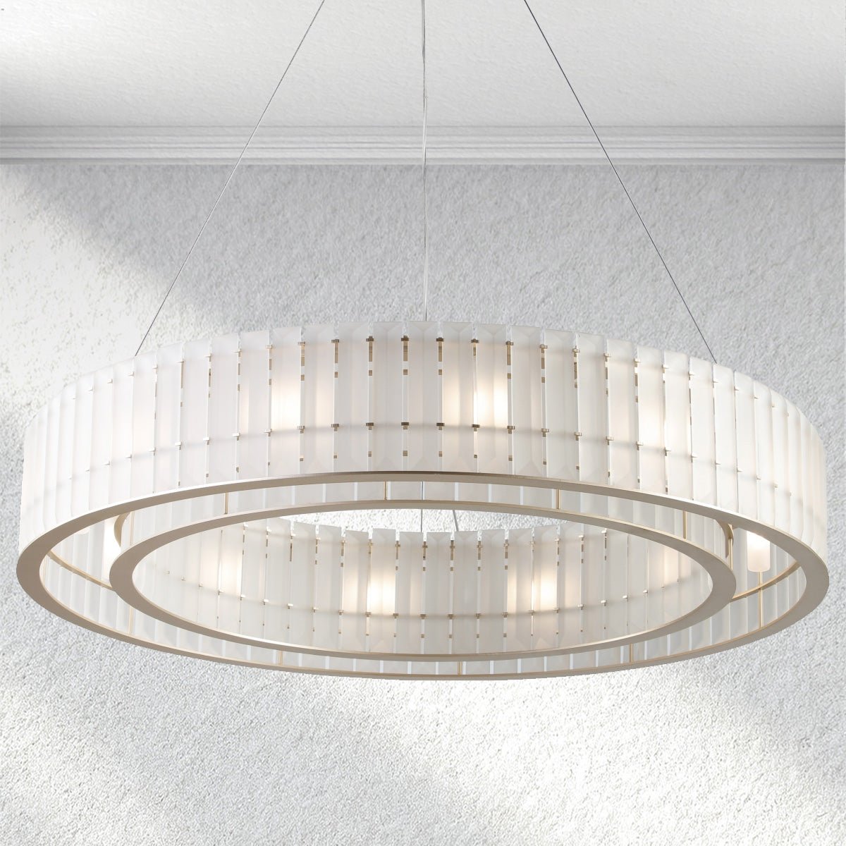 Swaroevan Parallel Round Chandelier - Zelno Lighting