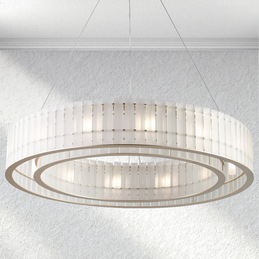 Swaroevan Parallel Round Chandelier - Zelno Lighting