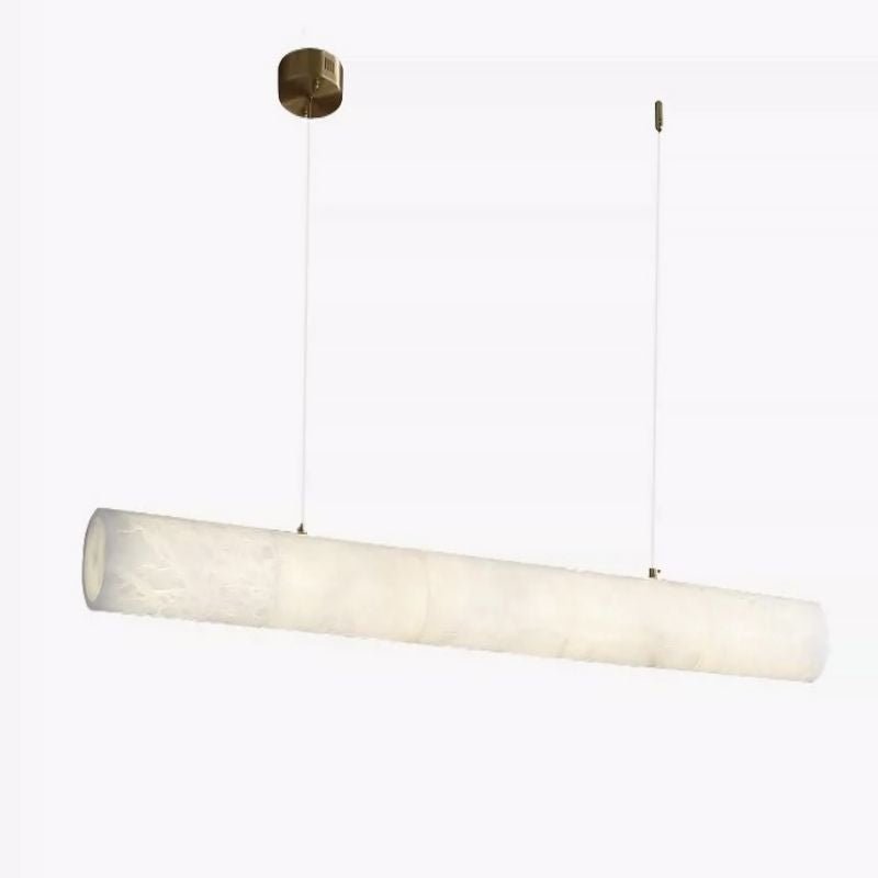 Sylvia Alabaster Linear Pendant Light Over Kitchen Island - Zelno