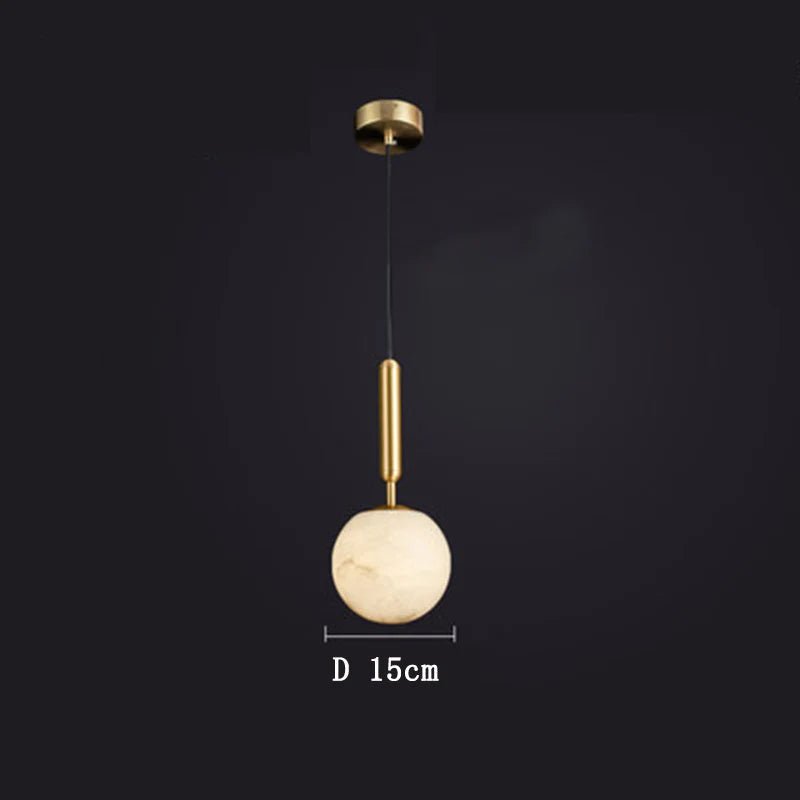 Tamika Modern Alabaster Kitchen Island Pendant - Zelno