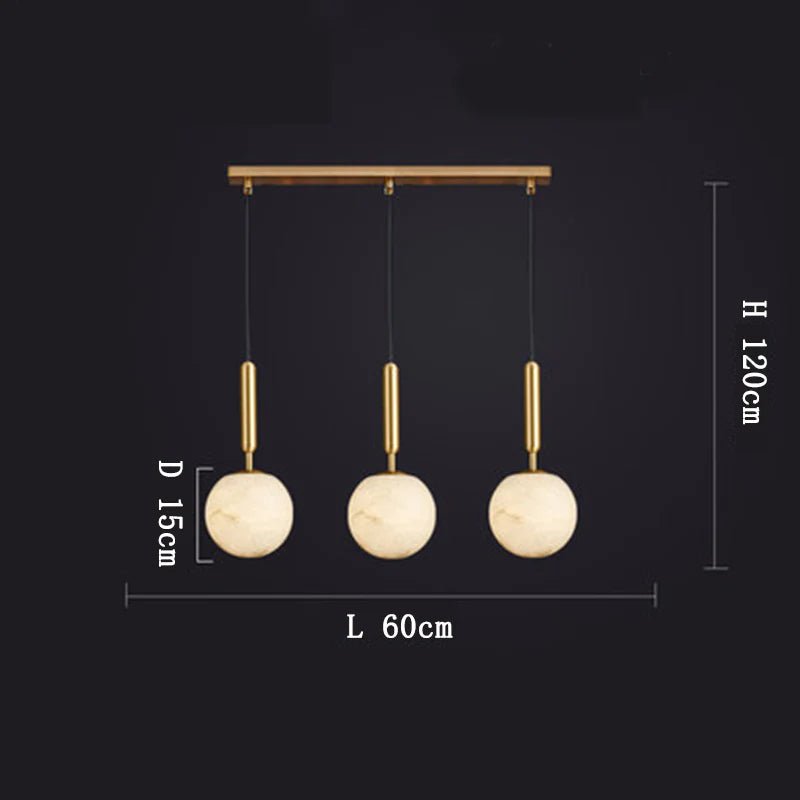 Tamika Modern Alabaster Kitchen Island Pendant - Zelno