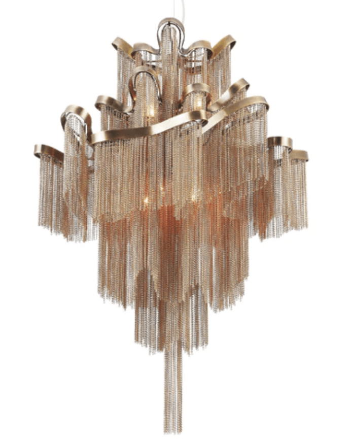 Tassel chandelier customize 34"W - Zelno Lighting