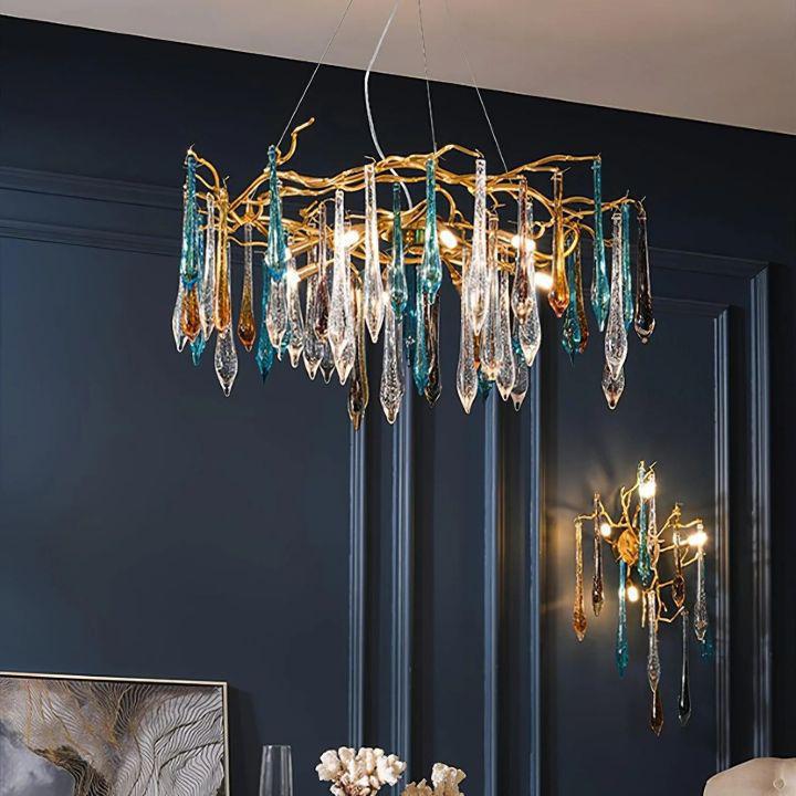 Teardrop Crystal Chandelier - Zelno Lighting