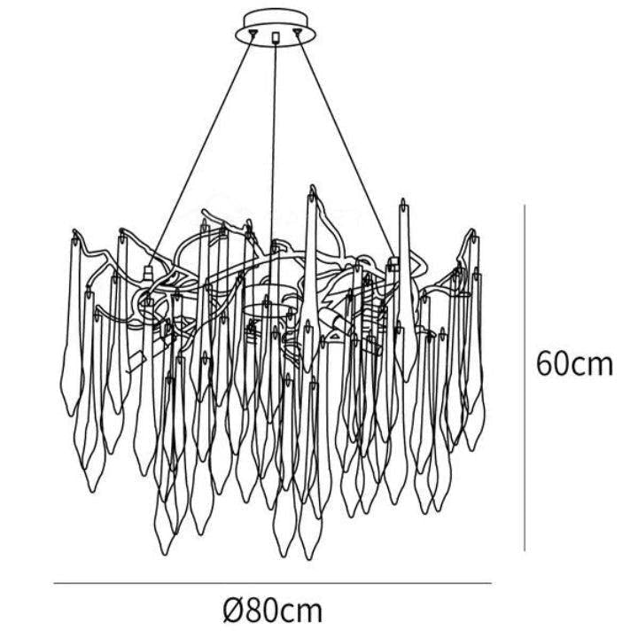 Teardrop Crystal Chandelier - Zelno Lighting