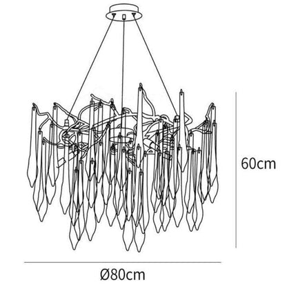 Teardrop Crystal Chandelier - Zelno Lighting