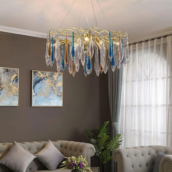 Teardrop Crystal Chandelier - Zelno Lighting