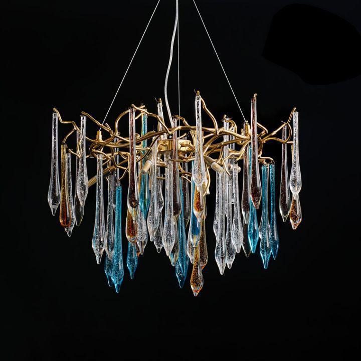 Teardrop Crystal Chandelier - Zelno Lighting