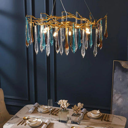 Teardrop Crystal Chandelier - Zelno Lighting