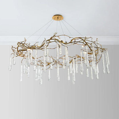 Teardrop Round Chandelier - Zelno Lighting