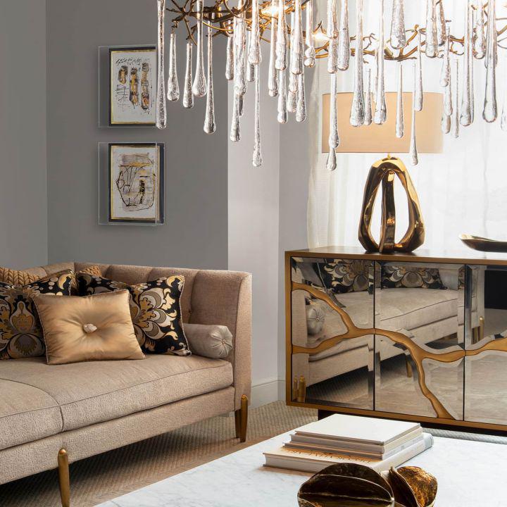 Teardrop Round Chandelier - Zelno Lighting