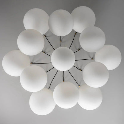 Terry Spider Alabaster Ball Chandelier, Luxurious Alabaster Chandelier - Zelno Lighting