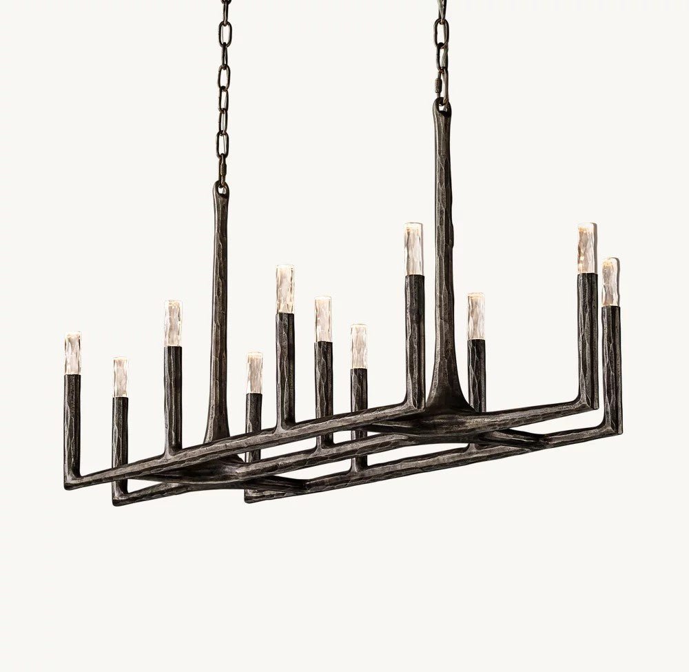 Thadrian Linear Chandelier 54" - Zelno Lighting