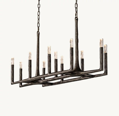Thadrian Linear Chandelier 54" - Zelno Lighting