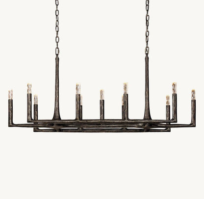 Thadrian Linear Chandelier 54" - Zelno Lighting