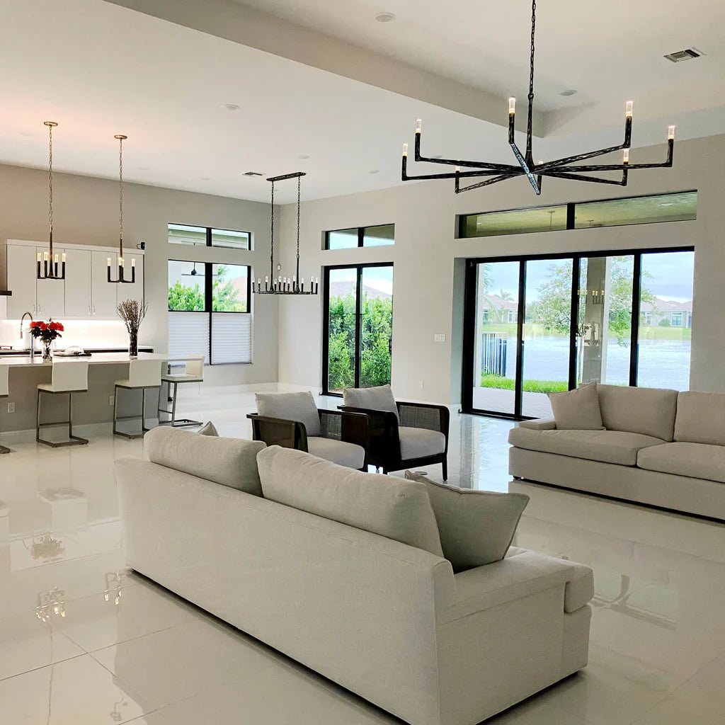 Thadrian Linear Chandelier 54" - Zelno Lighting