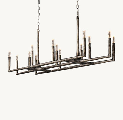 Thadrian Linear Chandelier 72" - Zelno Lighting